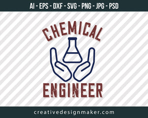 Chemical Engineer Print Ready Editable T-Shirt SVG Design!