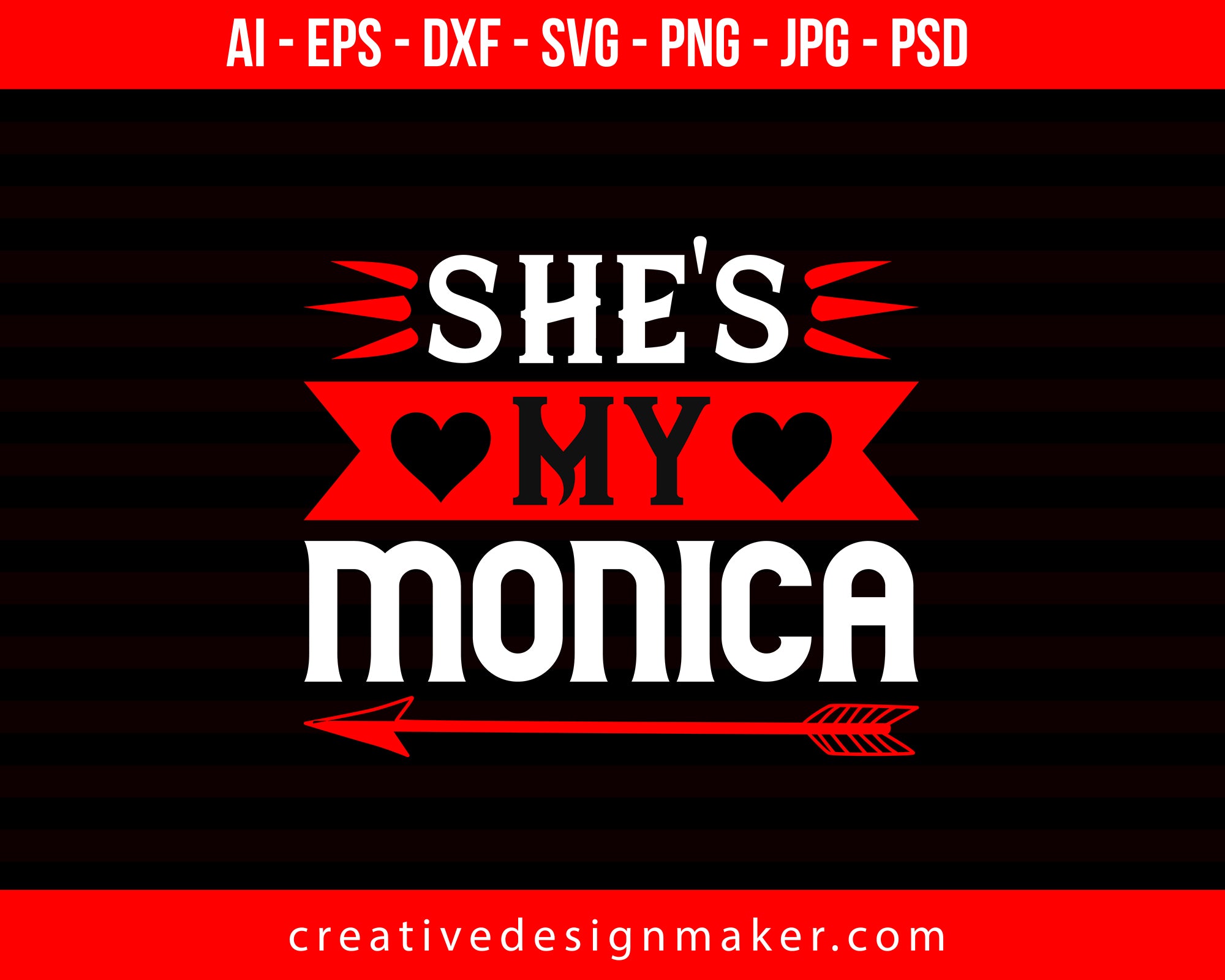 She's My Monica Couple Print Ready Editable T-Shirt SVG Design!