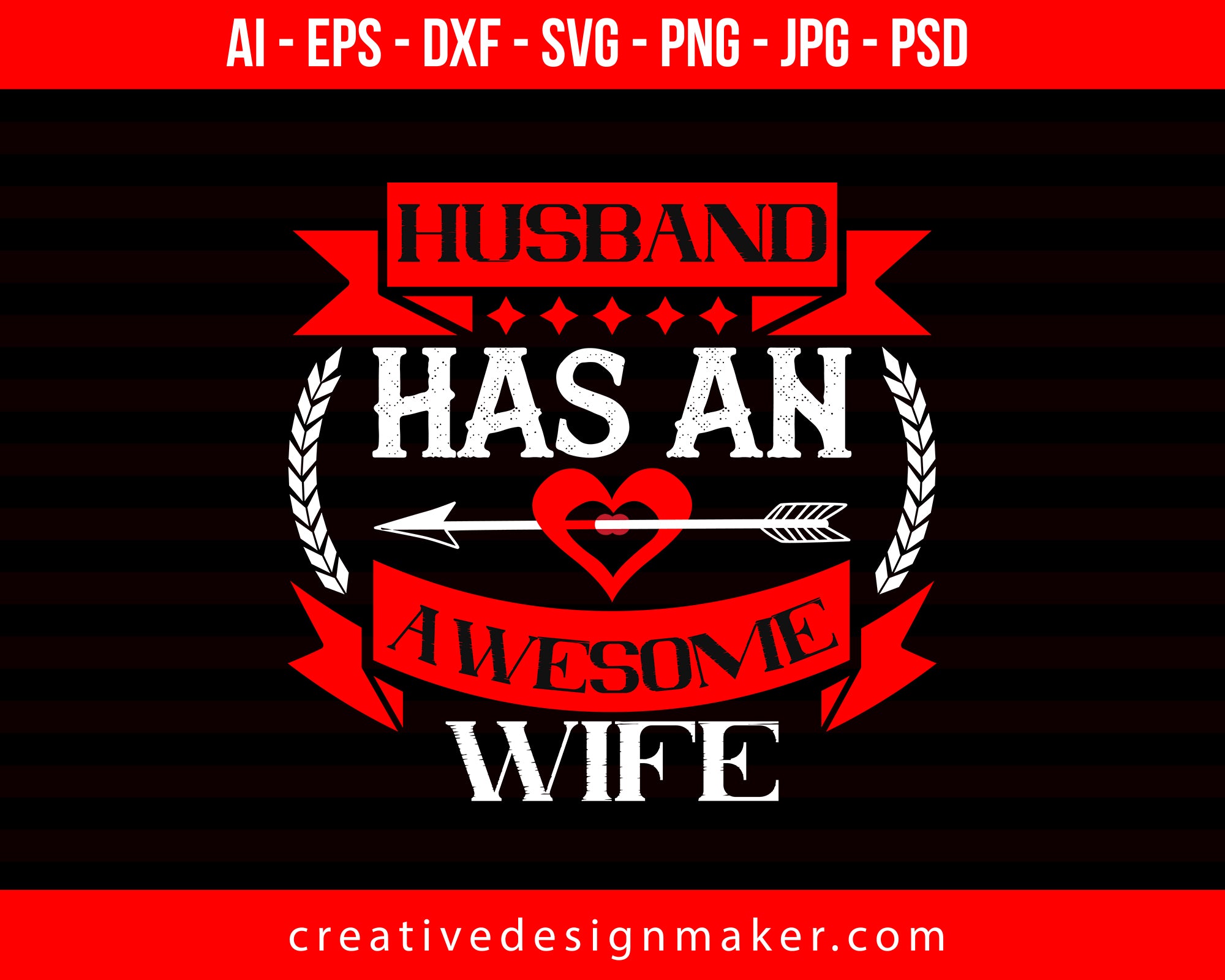 Husband Hasan Awesome Wife Couple Print Ready Editable T-Shirt SVG Design!