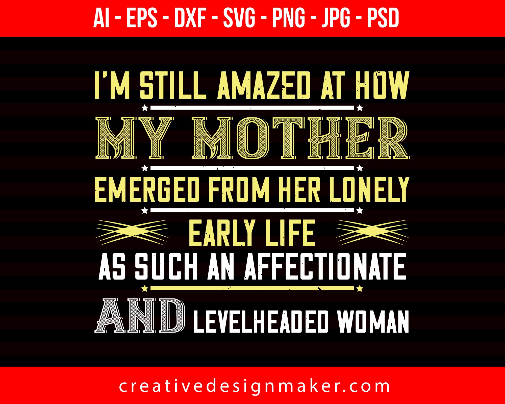 I’m Still Amazed At How My Mother Mom Print Ready Editable T-Shirt SVG Design!