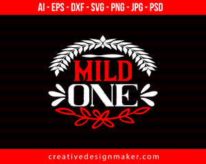 Mild One Couple Print Ready Editable T-Shirt SVG Design!