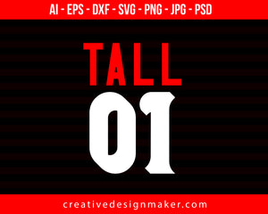 Tall 01 Couple Print Ready Editable T-Shirt SVG Design!