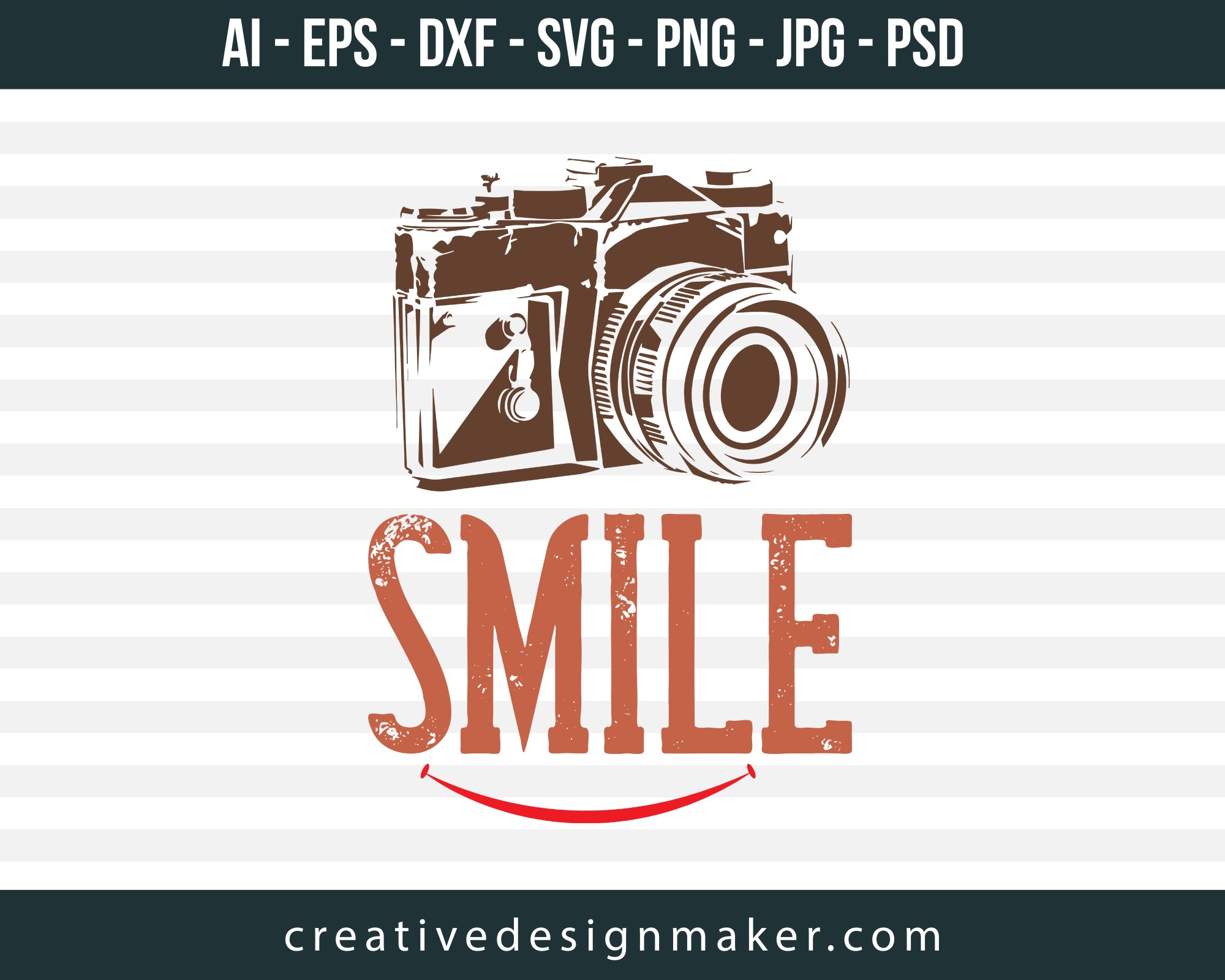 Smile Photography Print Ready Editable T-Shirt SVG Design!