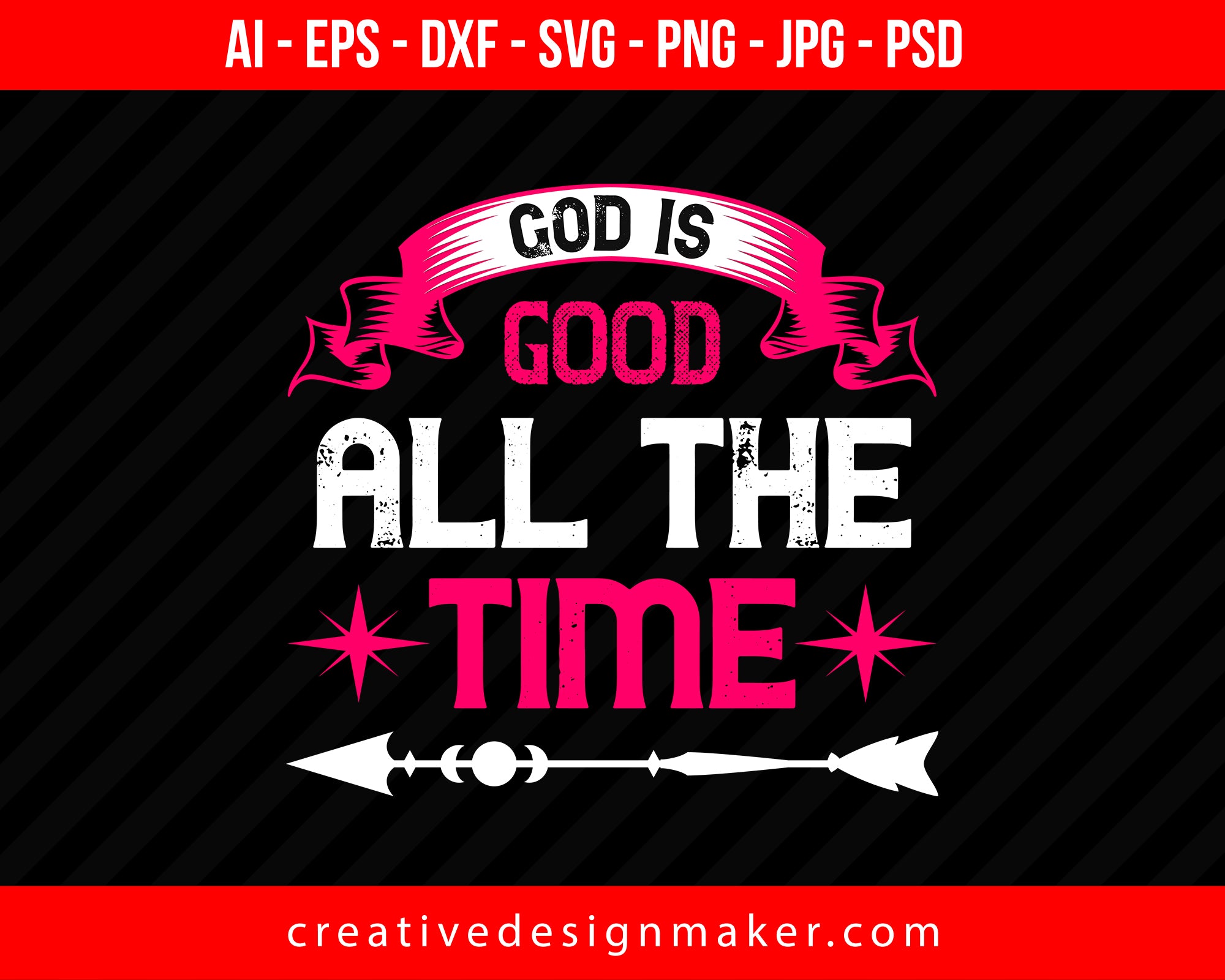 God Is God All The Time Couple Print Ready Editable T-Shirt SVG Design!