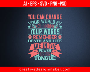 You can change your world by changing Easter Print Ready Editable T-Shirt SVG Design!