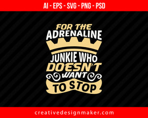 For the adrenaline junkie who doesn’t want to stop Roller Coaster Print Ready Editable T-Shirt SVG Design!