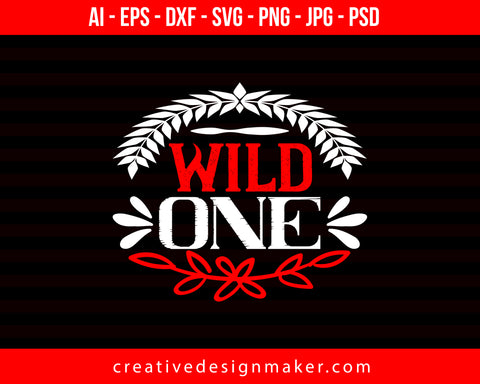 Wild One Couple Print Ready Editable T-Shirt SVG Design!
