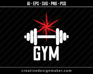 Gym Print Ready Editable T-Shirt SVG Design!