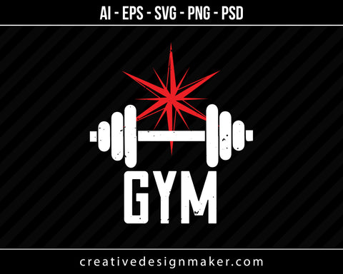 Gym Print Ready Editable T-Shirt SVG Design!