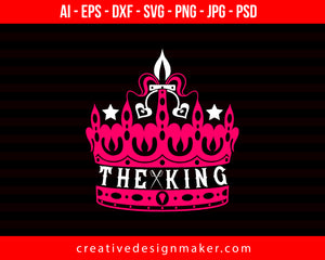 The King Couple Print Ready Editable T-Shirt SVG Design!