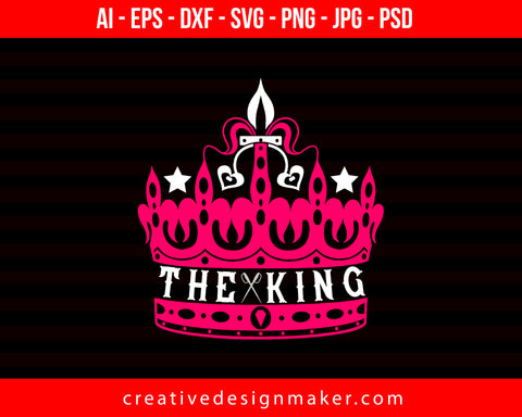 The King Couple Print Ready Editable T-Shirt SVG Design!