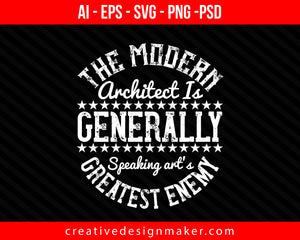 The modern architect is Print Ready Editable T-Shirt SVG Design!