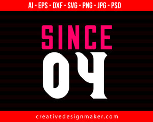 Since 04 Couple Print Ready Editable T-Shirt SVG Design!