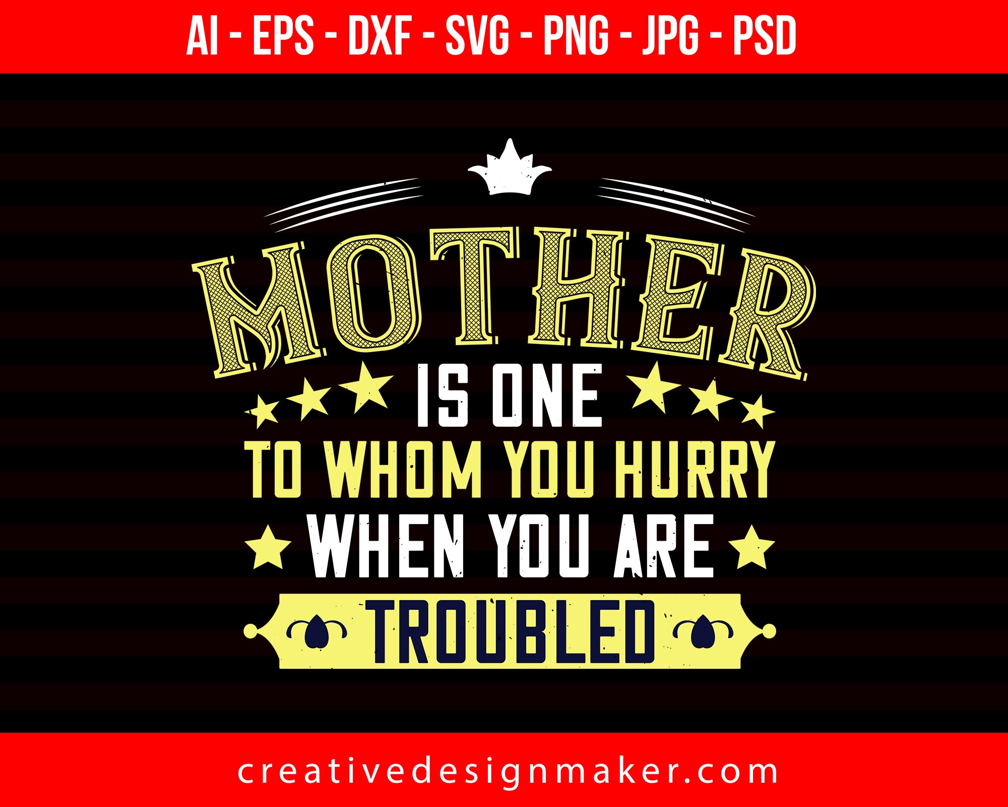 Mother Is One Mom Print Ready Editable T-Shirt SVG Design!