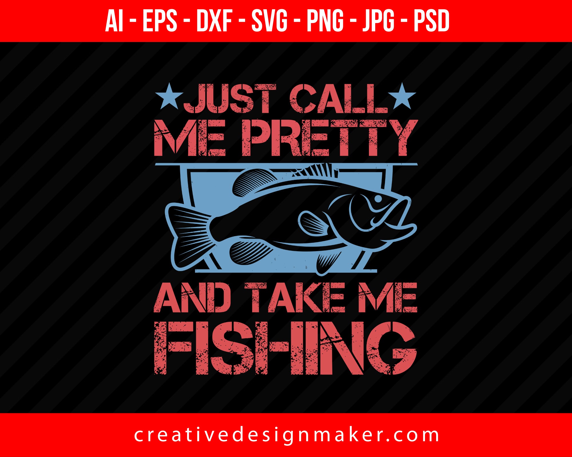 JUST CALL ME PRETTY AND TAKE ME FISHING | Kids T-Shirt
