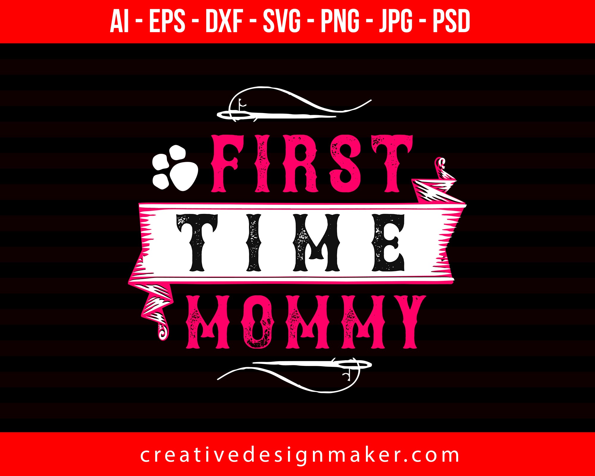 First Time Mommy Couple Print Ready Editable T-Shirt SVG Design!