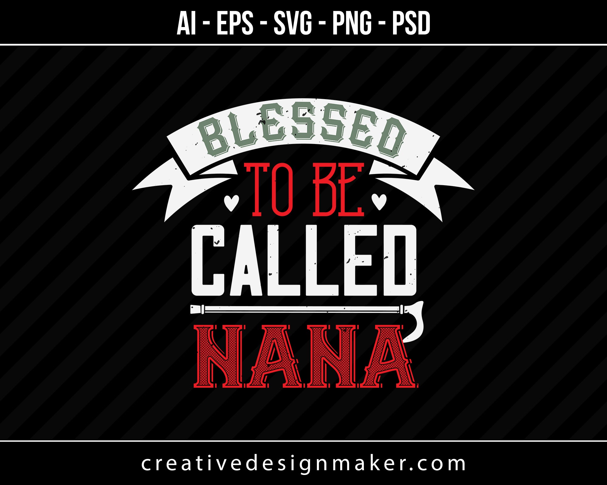 Blessed To Be Called Nana Print Ready Editable T-Shirt SVG Design!