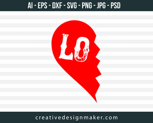 Love Couple Print Ready Editable T-Shirt SVG Design!