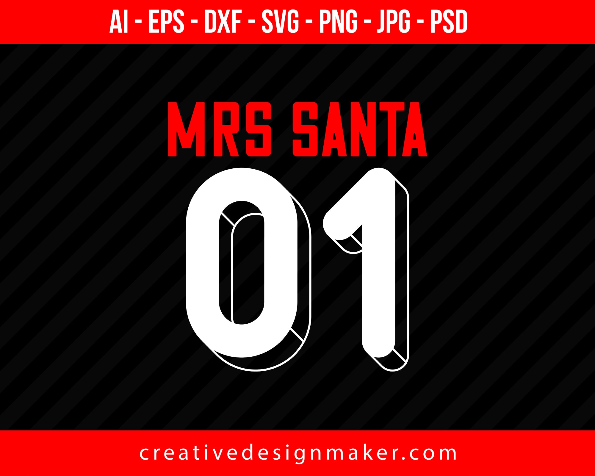 Mrs. Santa 01 Couple Print Ready Editable T-Shirt SVG Design!