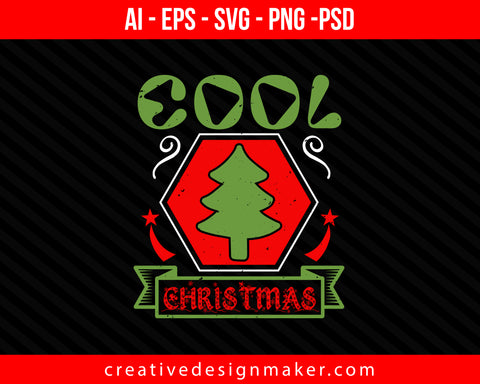 Cool Christmas Print Ready Editable T-Shirt SVG Design!