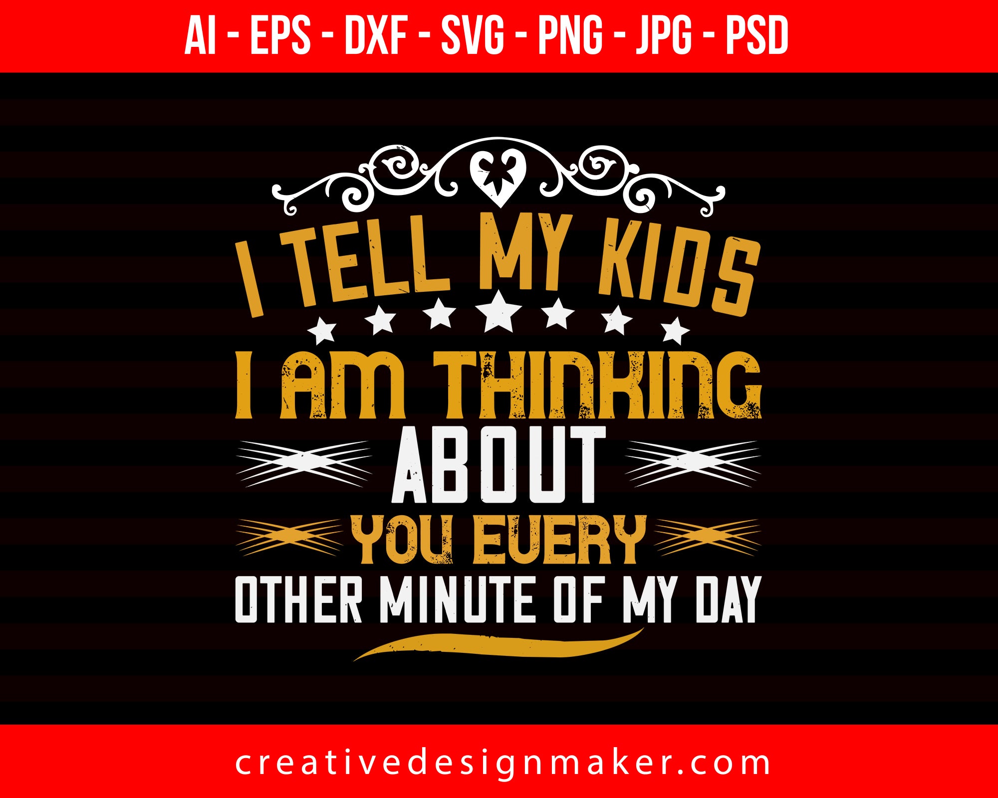I Tell My Kids Mom Print Ready Editable T-Shirt SVG Design!