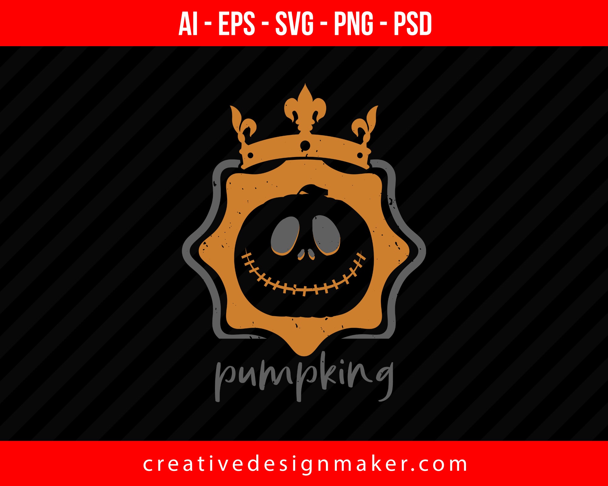 Pumpkins Halloween Print Ready Editable T-Shirt SVG Design!