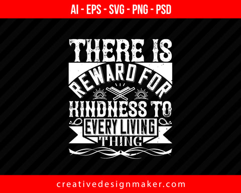 There is reward for Kindness to every living thing Islamic Print Ready Editable T-Shirt SVG Design!