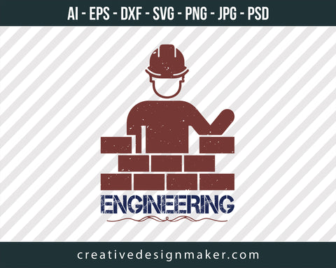 Engineering Print Ready Editable T-Shirt SVG Design!