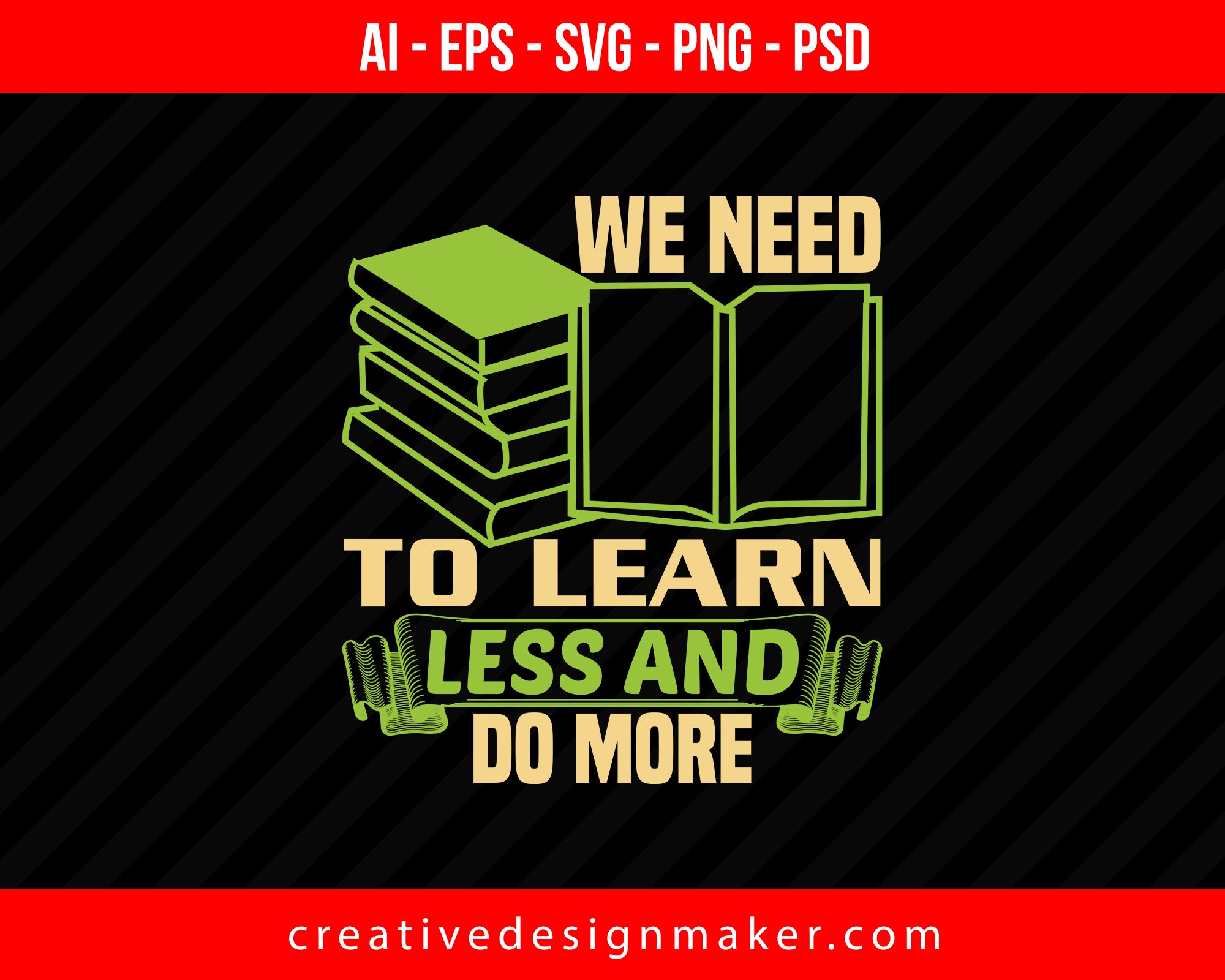 We need to learn less and do more Roller Coaster Print Ready Editable T-Shirt SVG Design!