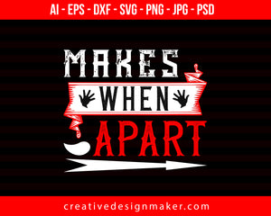 Makes When Apart Couple Print Ready Editable T-Shirt SVG Design!