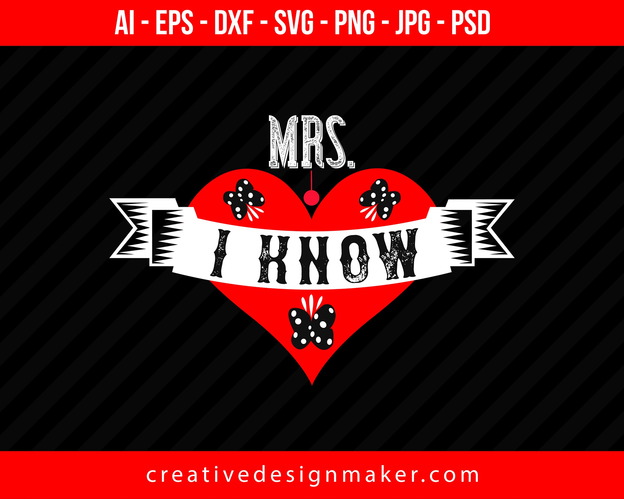 Mrs. I Know Couple Print Ready Editable T-Shirt SVG Design!