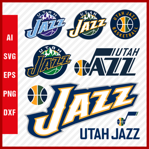 NBA Utah Jazz Svg Cut Files Basketball Clipart Bundle