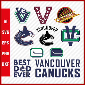 Vancouver Canucks Svg NHL National Hockey League Team Svg Logo Clipart Bundle