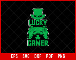Vintage Video Game St Patrick's Day Gamer Kids Boys Gaming T-Shirt Design Sports SVG Cutting File Digital Download 
