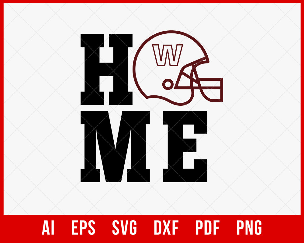 NFL Washington Football Home SVG File for Cricut Maker and Silhouette Cameo Digital Download