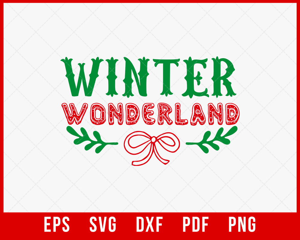 Winter Wonderland Christmas Pajama SVG Cutting Silhouette Cut file Digital Download