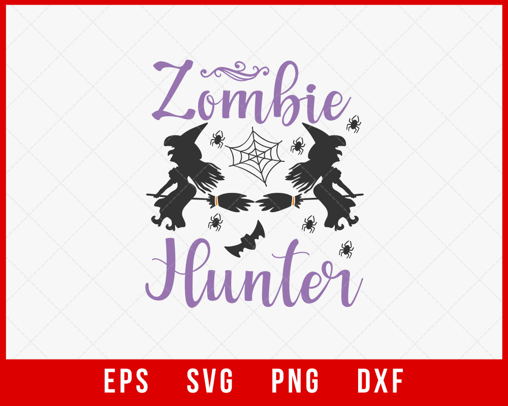 Zombie Hunter Nightmare Funny Halloween SVG Cutting File Digital Download