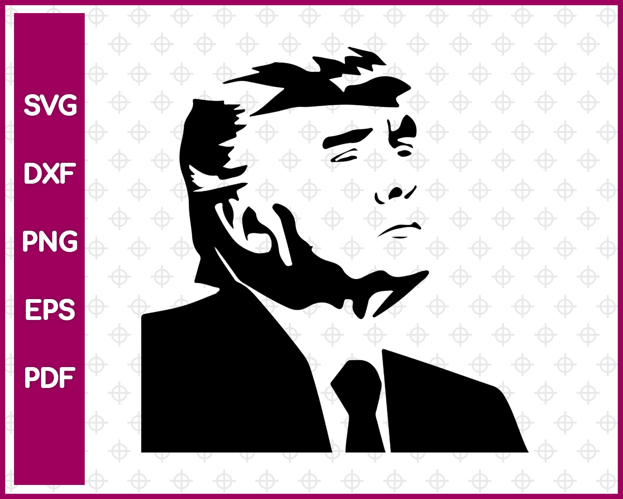 Donald Trump svg file, President United States svg dxf png eps pdf, vector decal for cricut clipart, silhouette vinyl sticker monogram, shirt