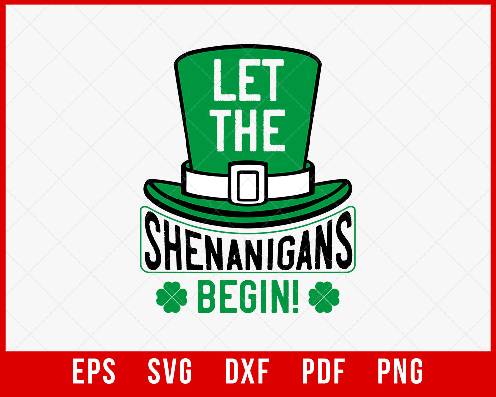 Saint Patrick's Shenanigans T-Shirt Cats SVG Cutting File Digital Download    