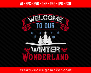 Welcome to our Winter Wonderland christmas whises Print Ready Editable T-Shirt SVG Design!