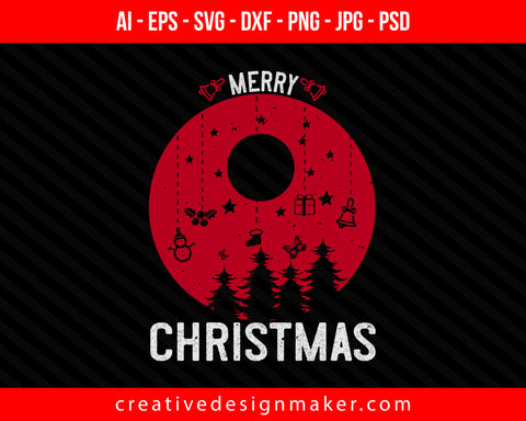 Merry Christmas Print Ready Editable T-Shirt SVG Design!