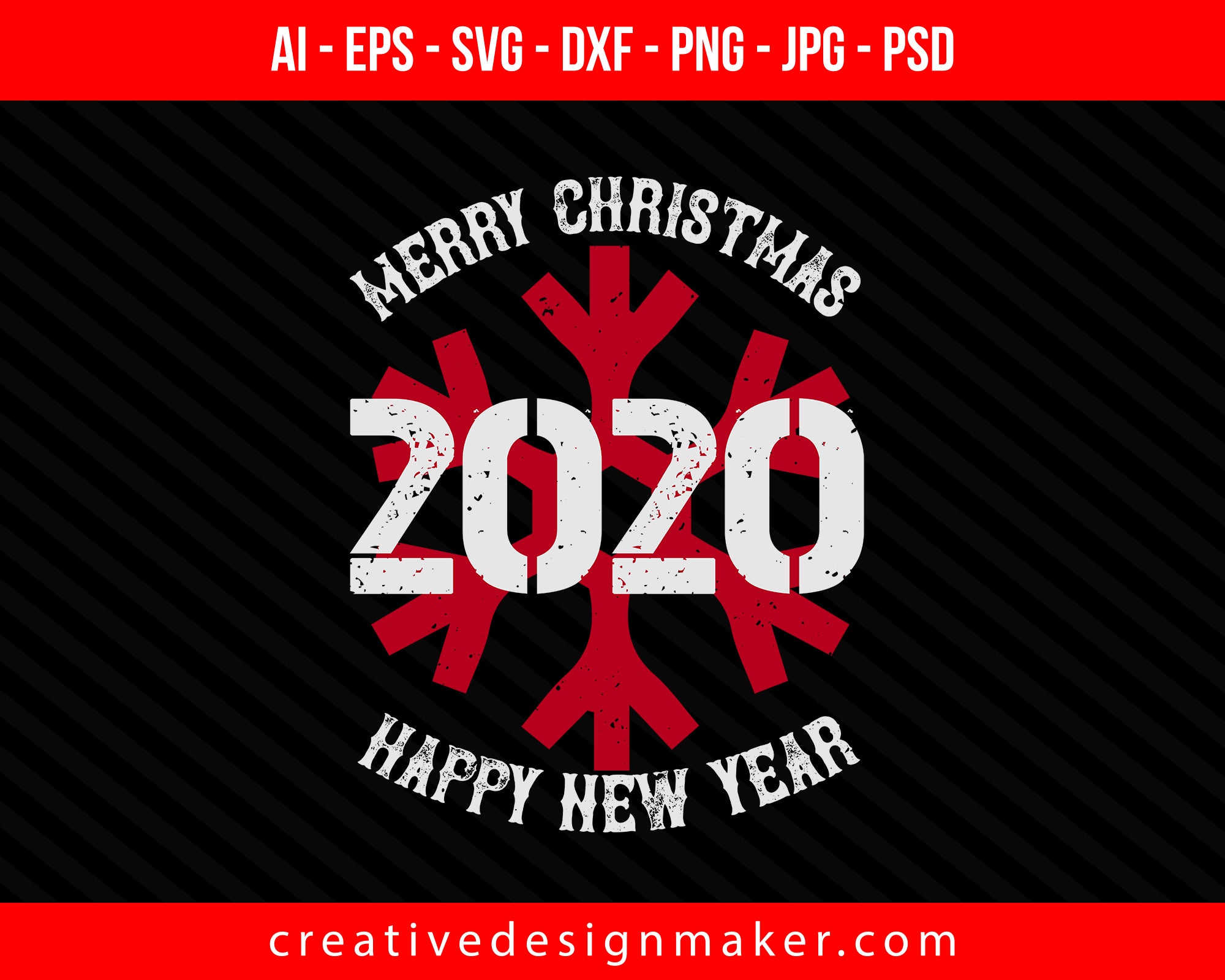 Merry christmas 2020 happy new year Print Ready Editable T-Shirt SVG Design!