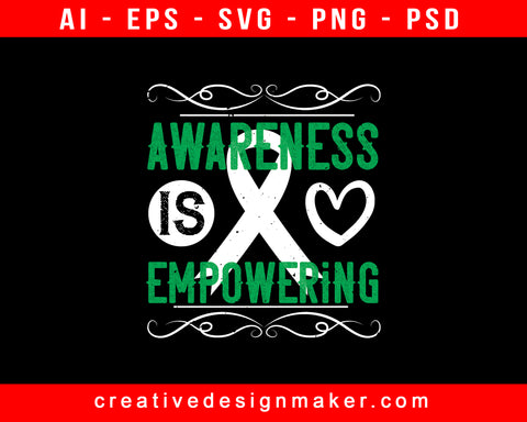 Awareness Is Empowering Print Ready Editable T-Shirt SVG Design!