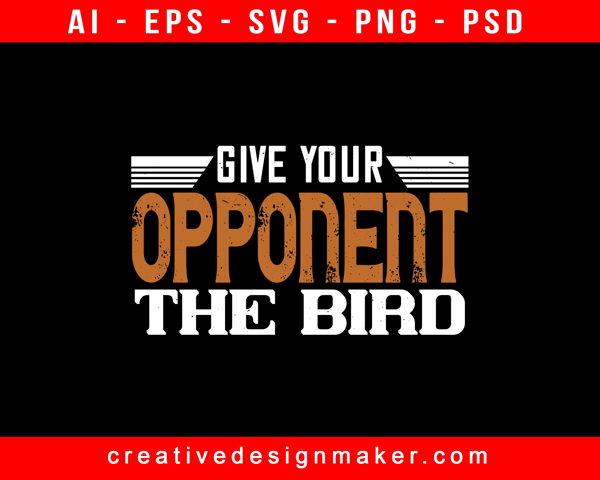 Give Your Opponent The Bird Badminton Print Ready Editable T-Shirt SVG Design!