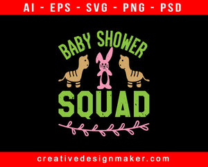 Baby Shower Print Ready Editable T-Shirt SVG Design!