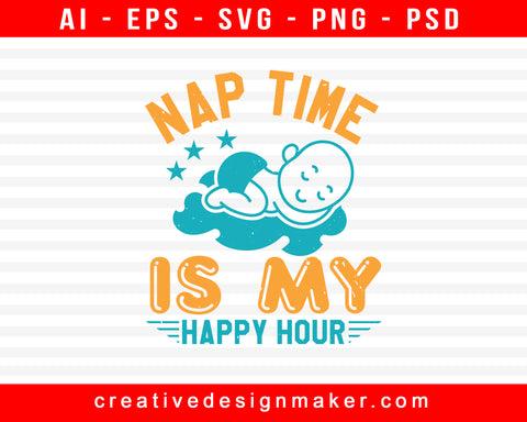 Nap Time Baby Shower Print Ready Editable T-Shirt SVG Design!