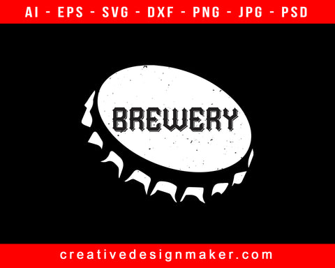 Brewery Beer Print Ready Editable T-Shirt SVG Design!